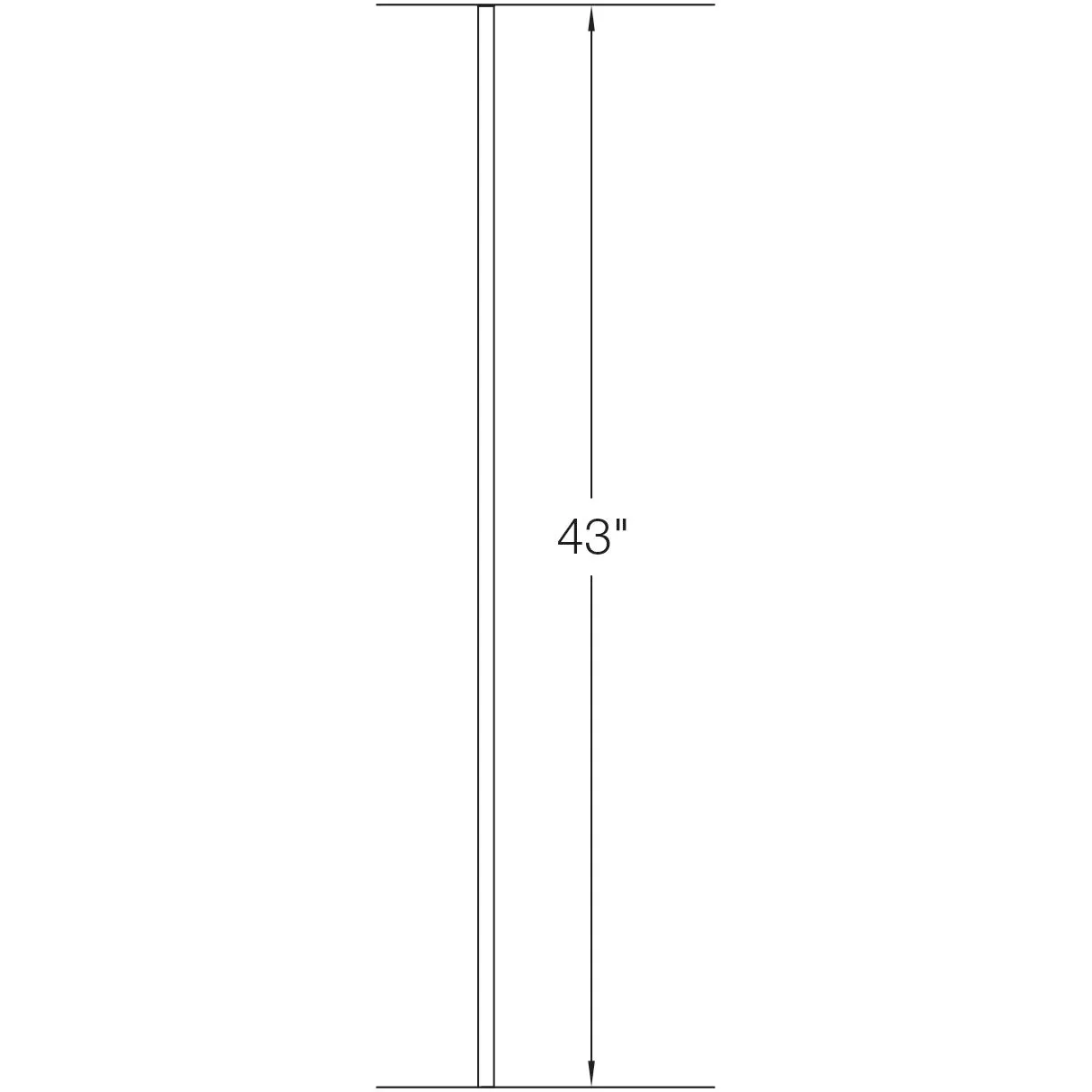 2GR01 | Iron Baluster | Round Plain | 5/8" x 44"