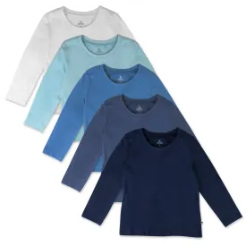 5-Pack Organic Cotton Long Sleeve T-Shirts