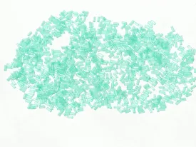 Aqua Green Transparent Pipe / Bugle Glass Seed Beads- 4.5 mm (Wholesale)