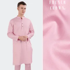 Azalea Pink Subtle Sheen Super Soft Premium Cotton Kurta