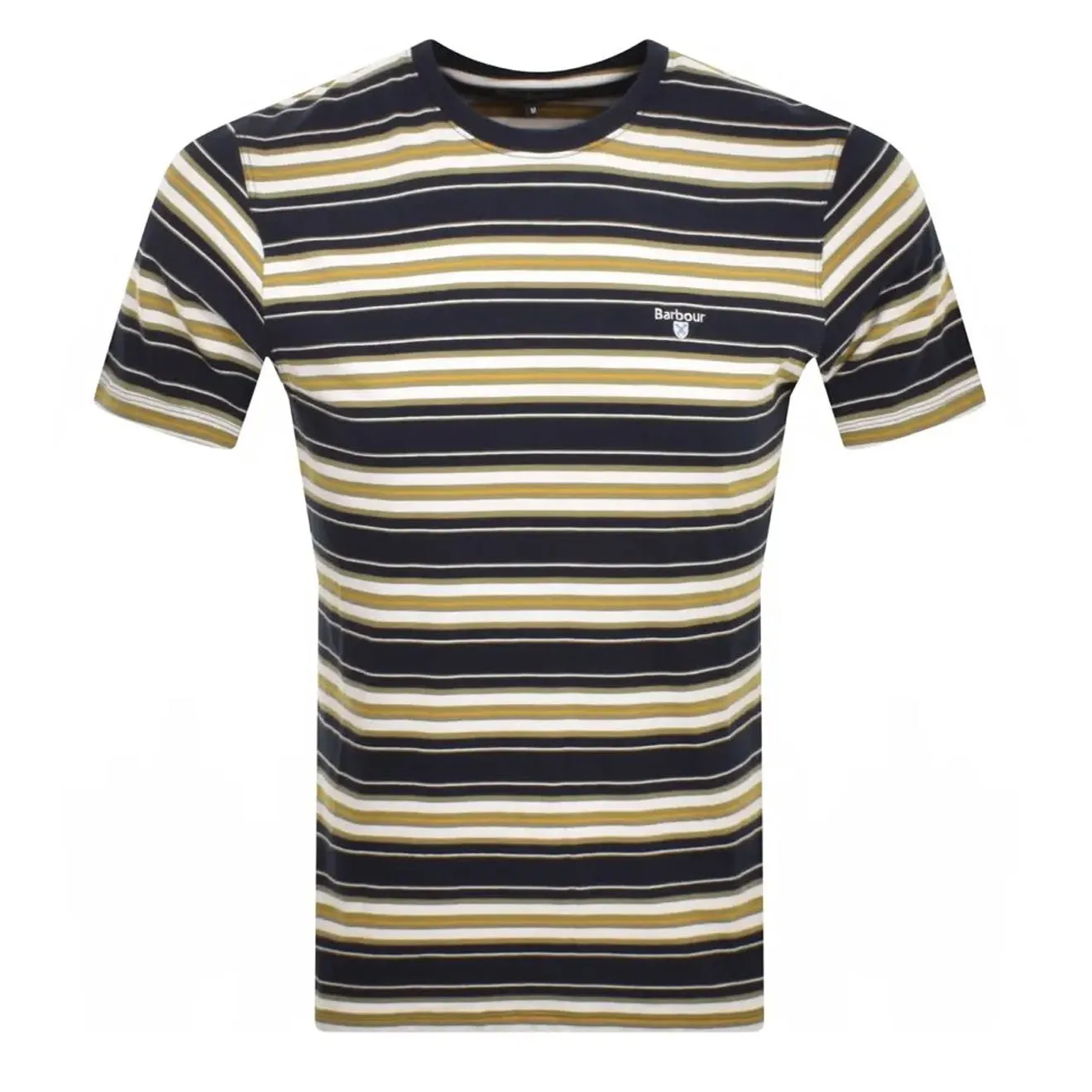 Barbour Boldron Stripe Crew Neck T-Shirt Navy