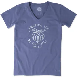 Be You America Crusher V-Neck T-Shirt by Life is good