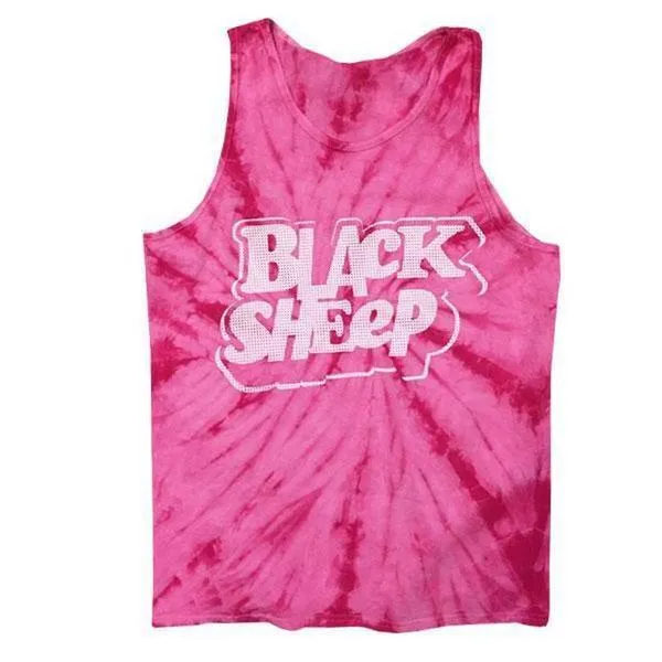 Black Sheep 80s Tie Dye Tank Top Pink