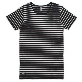 Black Sheep Wire Stripe Tee Black - Natural