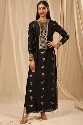 Black Vintage Fiona Kurta