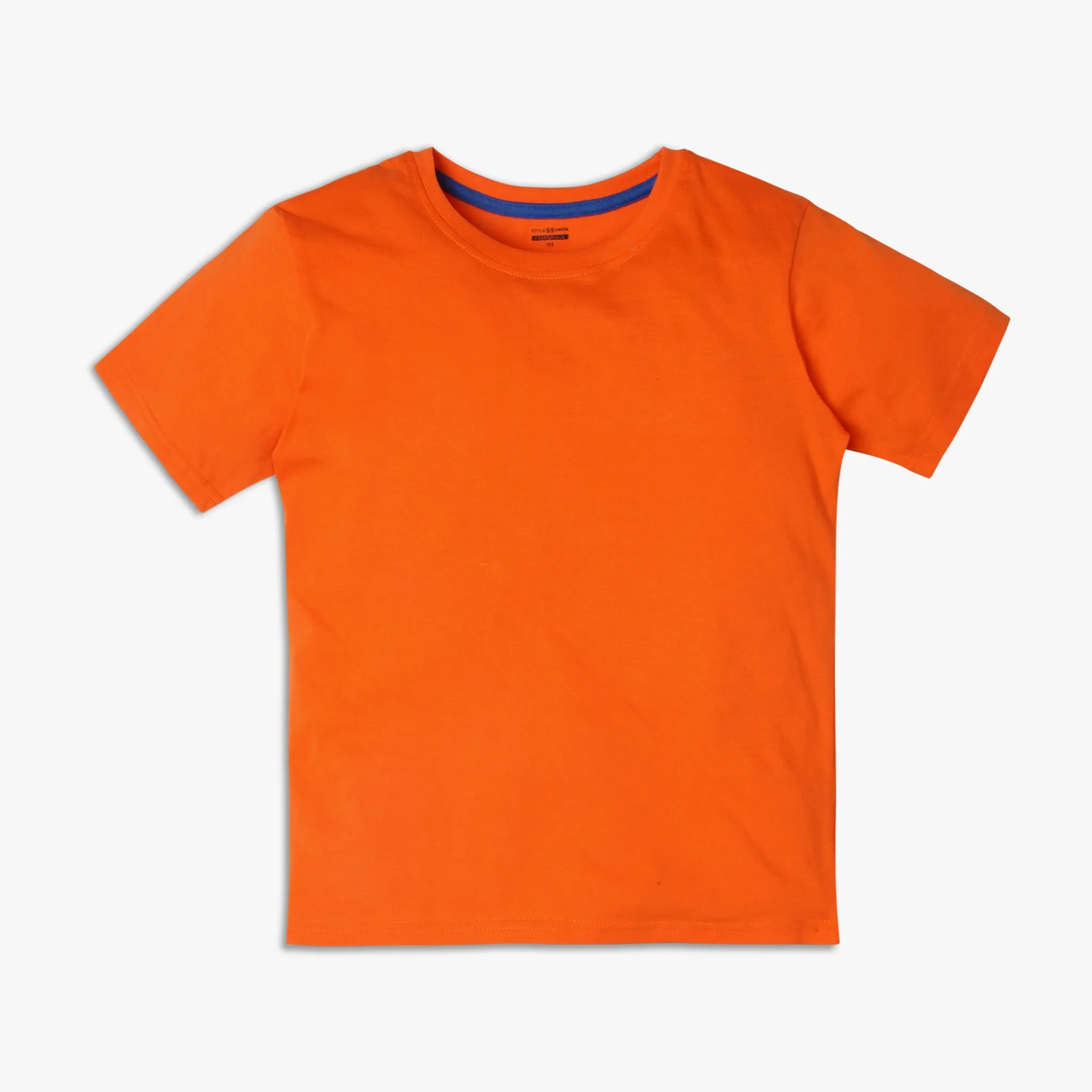 Boy's Regular Fit Solid T-Shirt