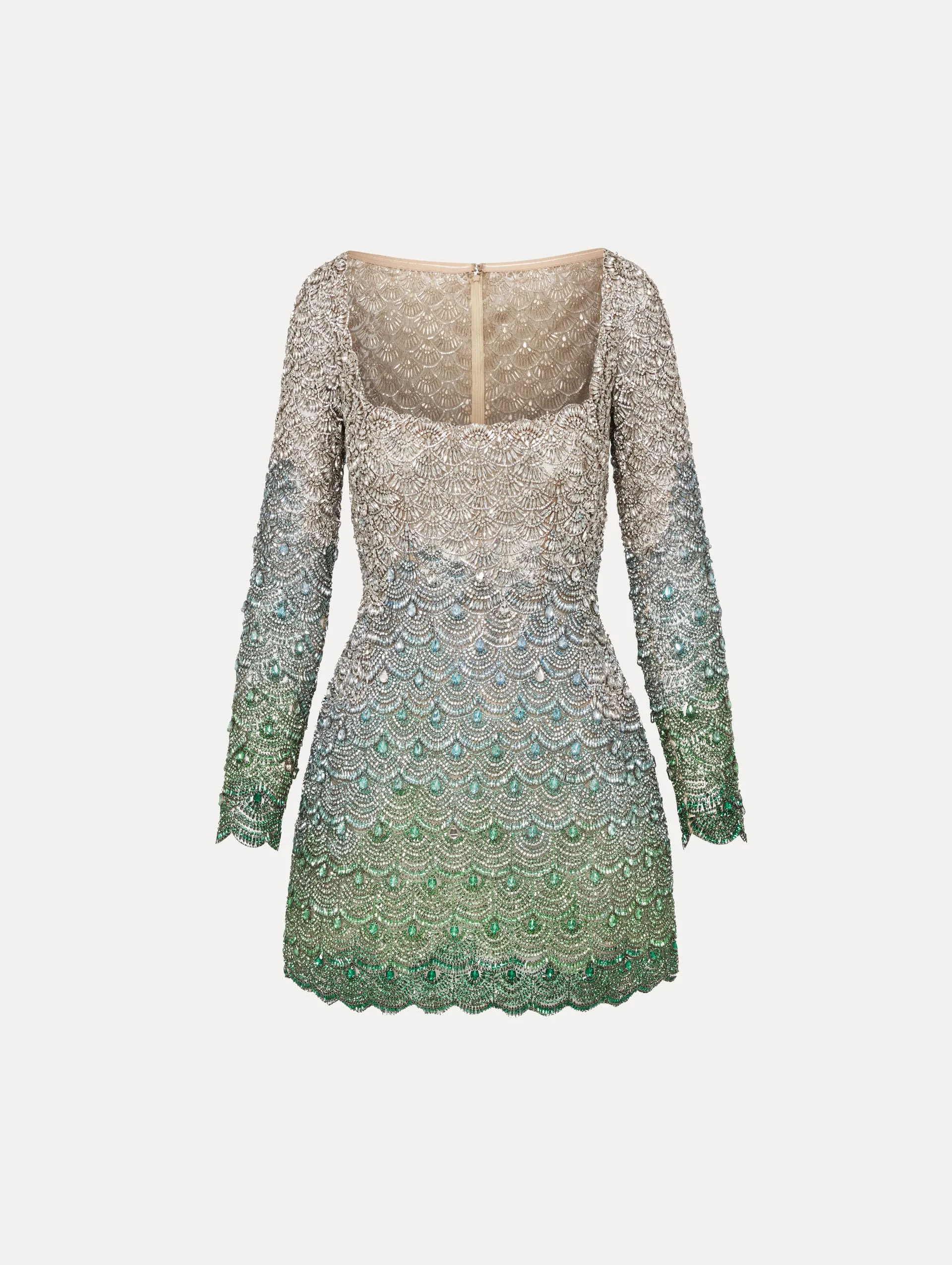 Crystal Embroidered Cocktail Dress