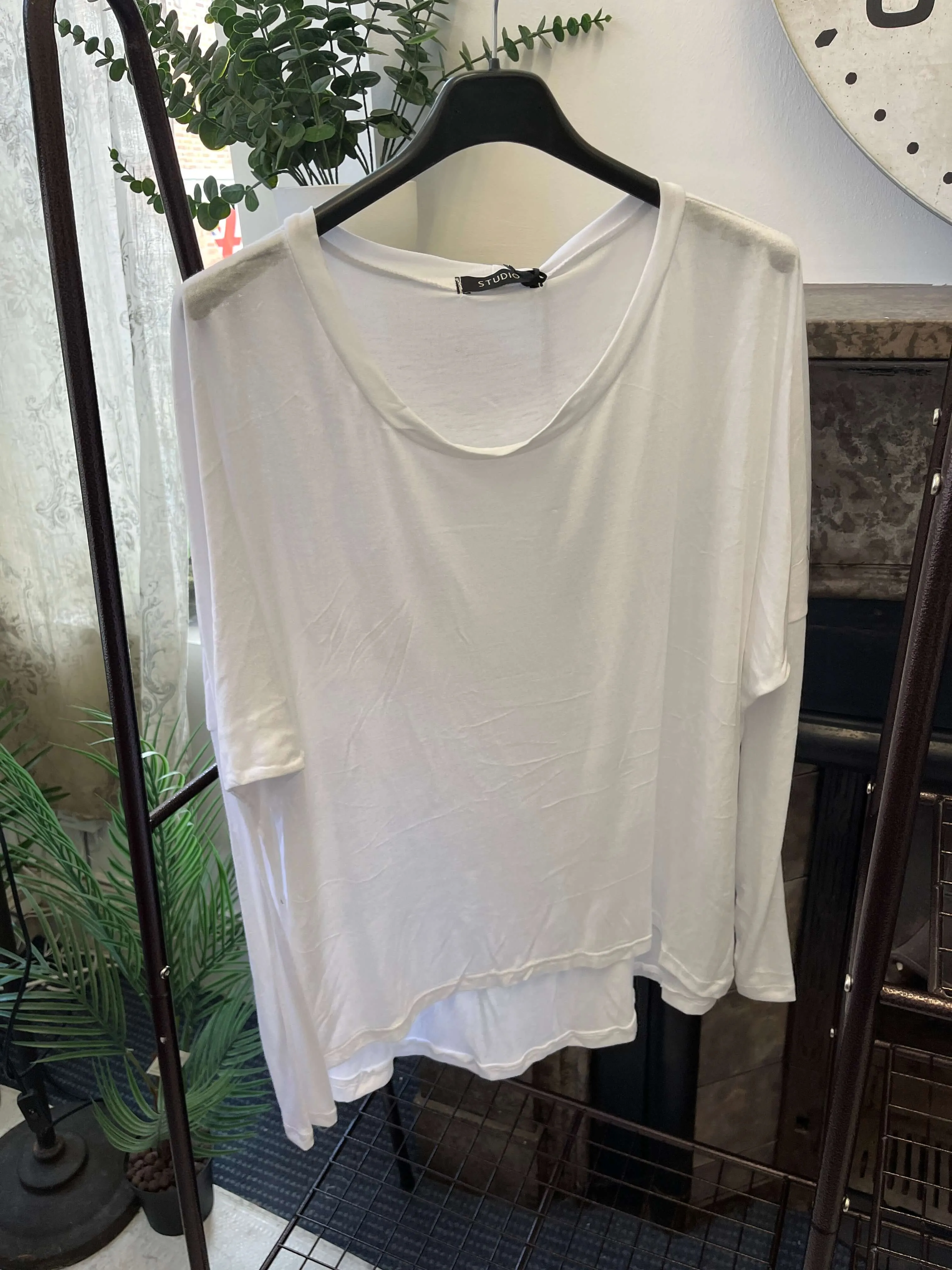 Curved Front Batwing T-Shirt