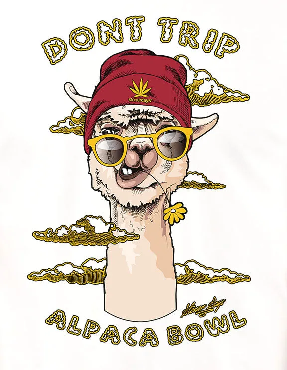 Don't Trip Alpaca Bowl White Tee