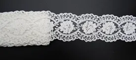 eZthings Cotton Lace Embroidery Wedding Fabric Trim for DIY Decorating, Floral Designing and Crafts