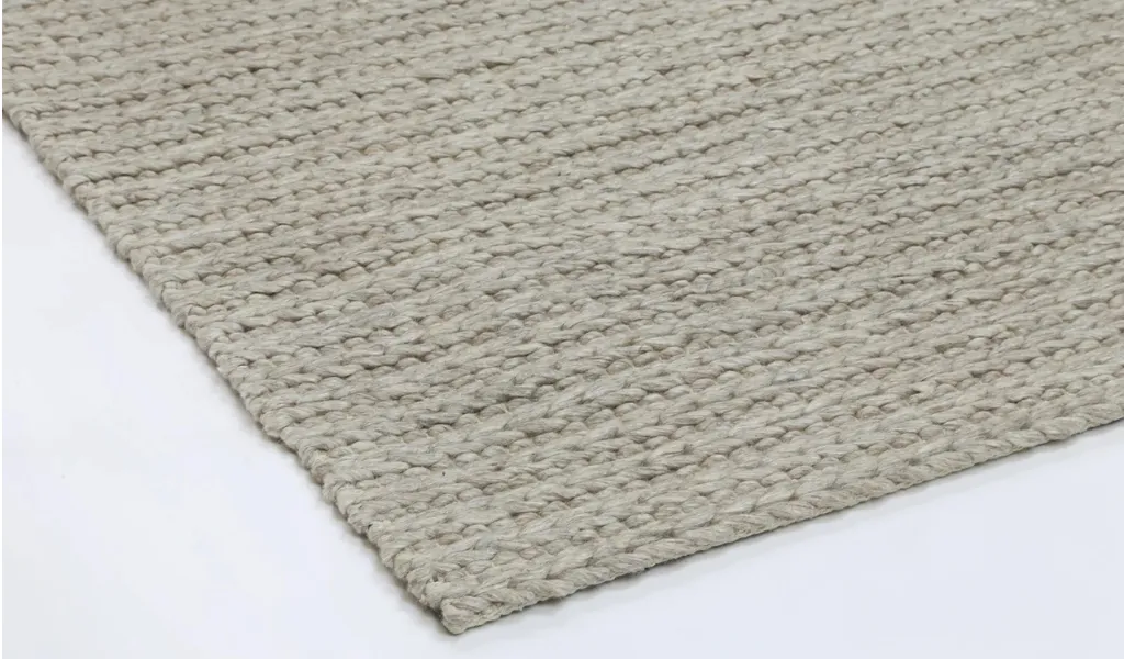 Halo Camel Brown Braided Pattern Wool Blend Rug