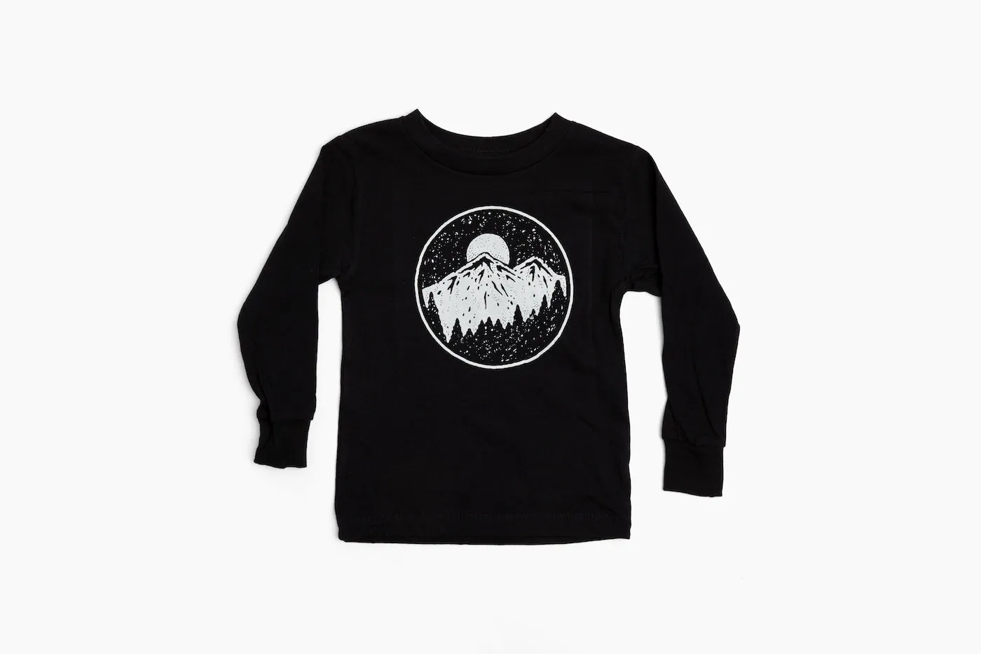 Kids Night Sky Long Sleeve Tee-Black