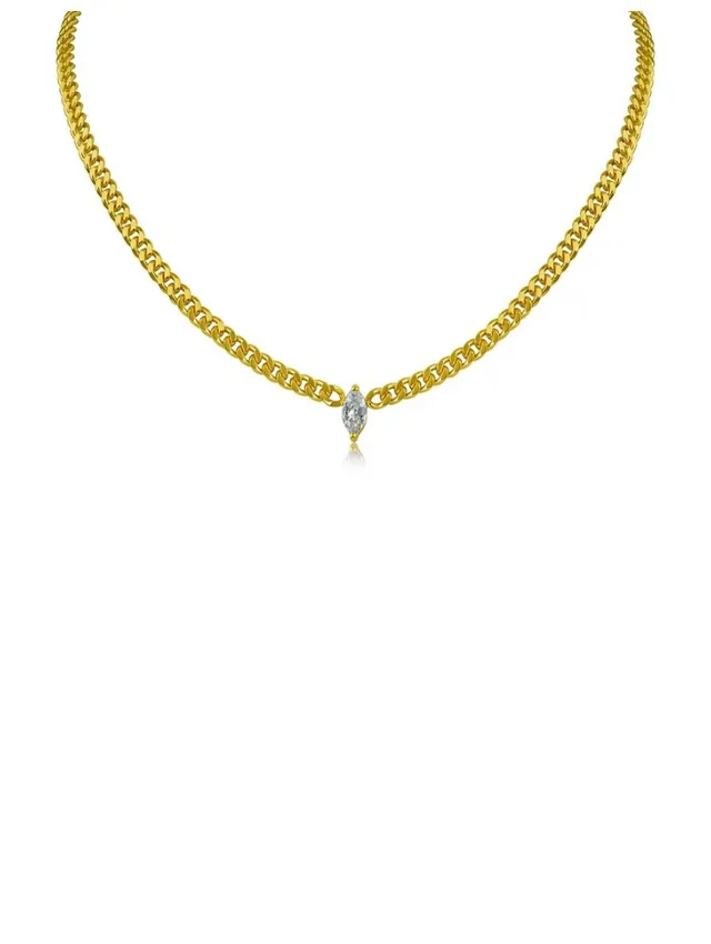 Marquise CZ Chain Necklace