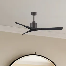 Mollywood 60 Inch Bronze and Black Damp Rated Ceiling Fan with Remote