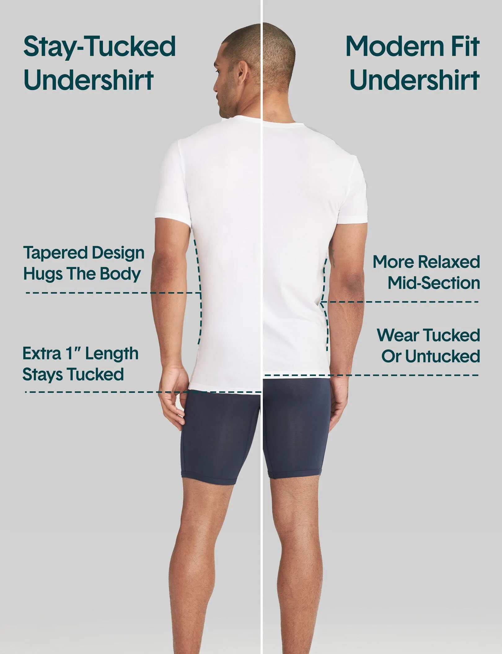 Second Skin Crew Neck Modern Fit Undershirt