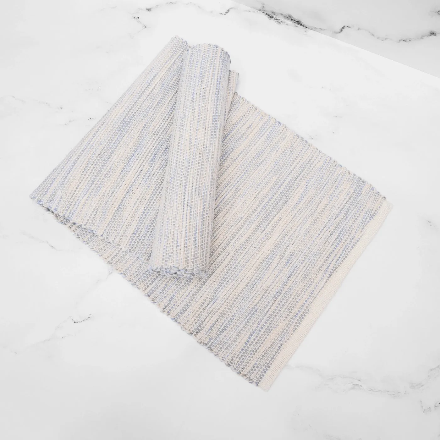 Sky Blue & Gray Table Runner