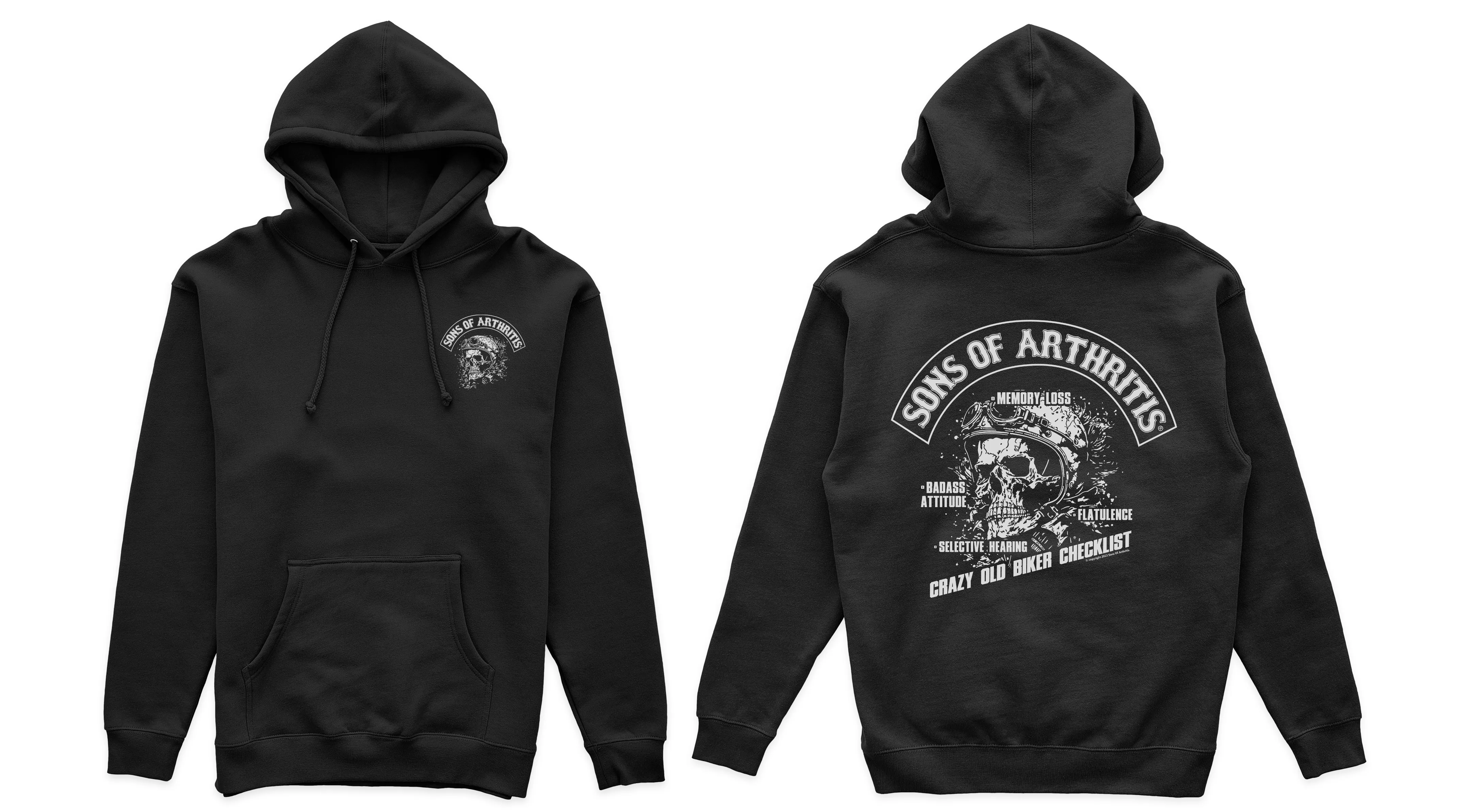 Sons of Arthritis Biker Checklist Chapter - Black (See More Styles)