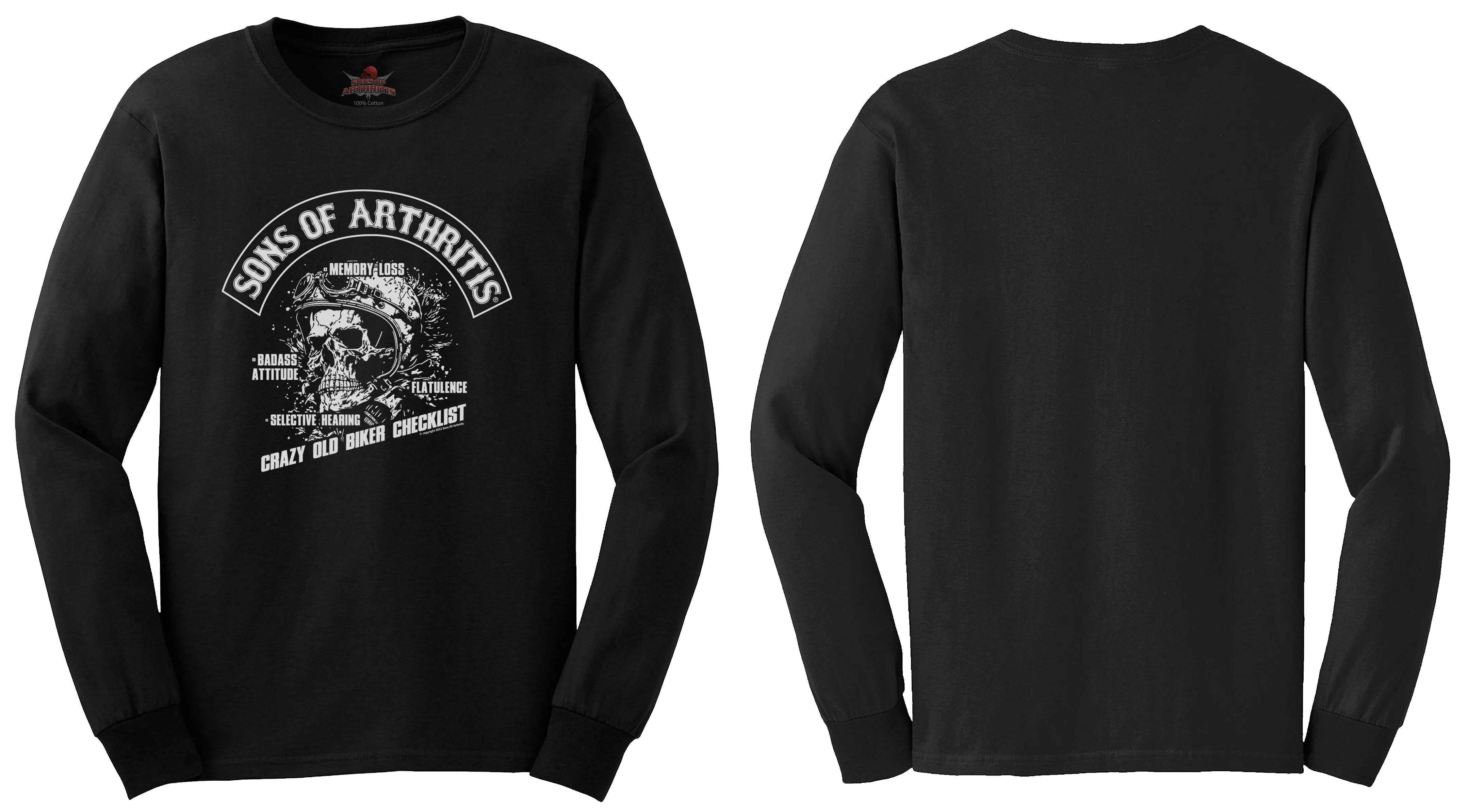 Sons of Arthritis Biker Checklist Chapter - Black (See More Styles)