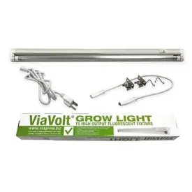 ViaVolt 2FT T5 High-Output Fluorescent Grow Light Fixture, 1-Bulb, Pack of 12 – Optimized for Indoor Plant Growth