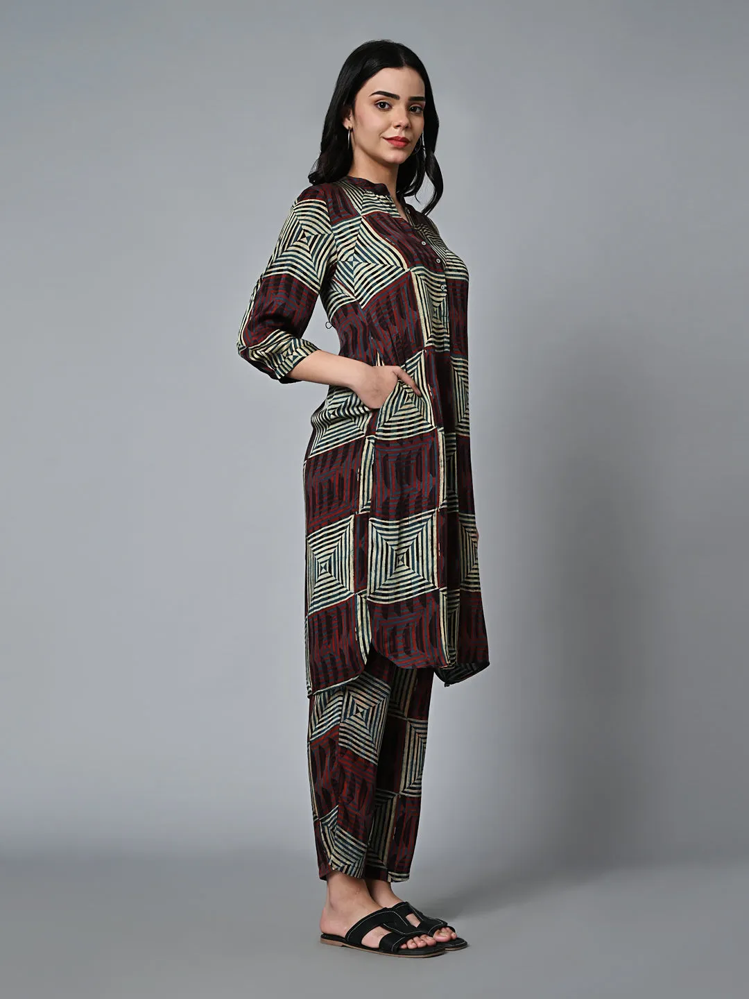 Women's Multi Viscose Modal Regular Fit Kurta